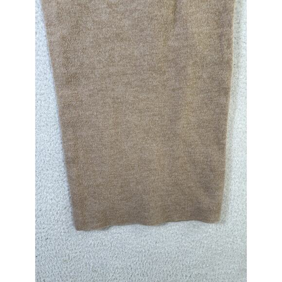 Zara Pants Womens Large Brown Tan Baggy Wide Leg Pull On Soft Knit Y2K Boho - Picture 16 of 16